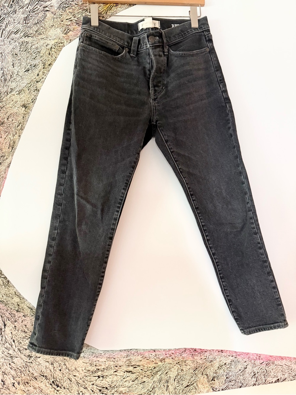 Madewell Relaxed Taper Black Straight Jeans 29x30